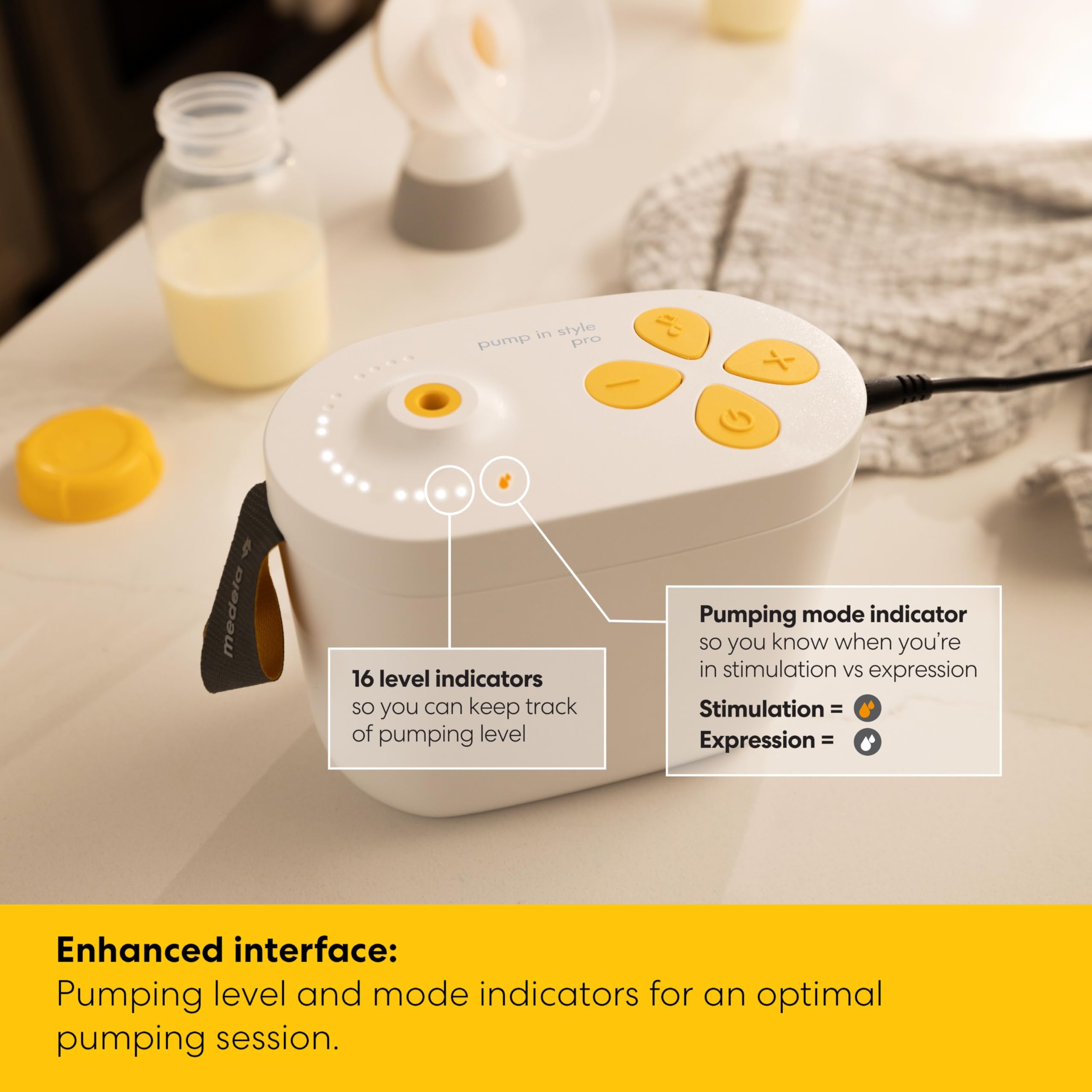 New 2nd Gen Medela Pump in Style Pro Breast Pump, Clinically Proven Hospital-Efficiency, Compact Portable Double Electric Pump with Bottles and PersonalFit Plus Breast Shields
