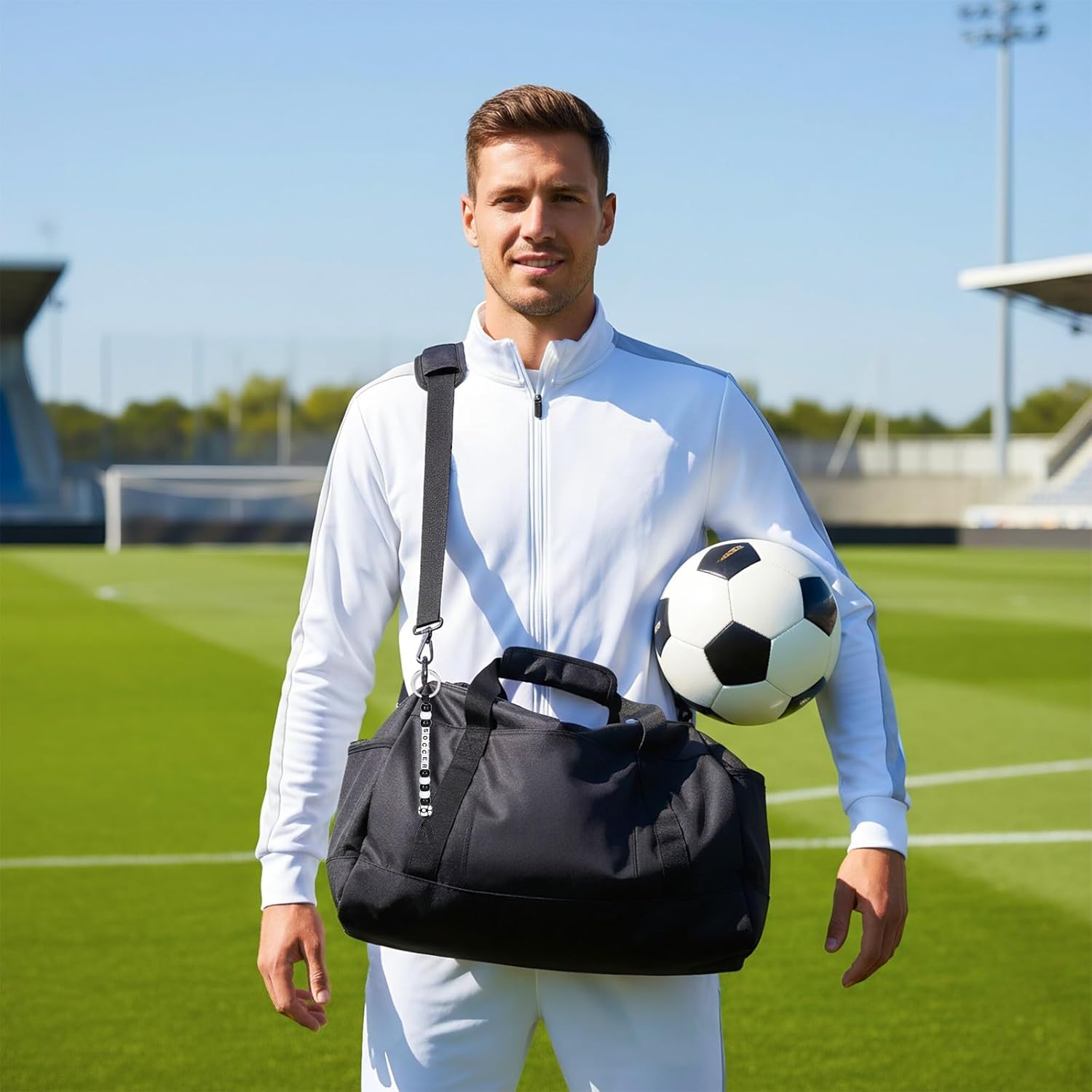 Defresit 762 Pcs DIY Soccer Keychain Kit Bead Craft Set with Soccer Beads, Letter Beads, Ribbons & Storage Bags for Soccer Party Favors, Soccer Gifts, Goodie Bags Stuffers & Team Events - Image 5