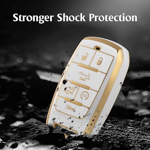 Miniatura 5 de WORCAS Funda para llavero Infiniti de 3 botones, protección de TPU suave, compatible con Nissan Armada Murano Rogue Maxima Altima Sedan Pathfinder