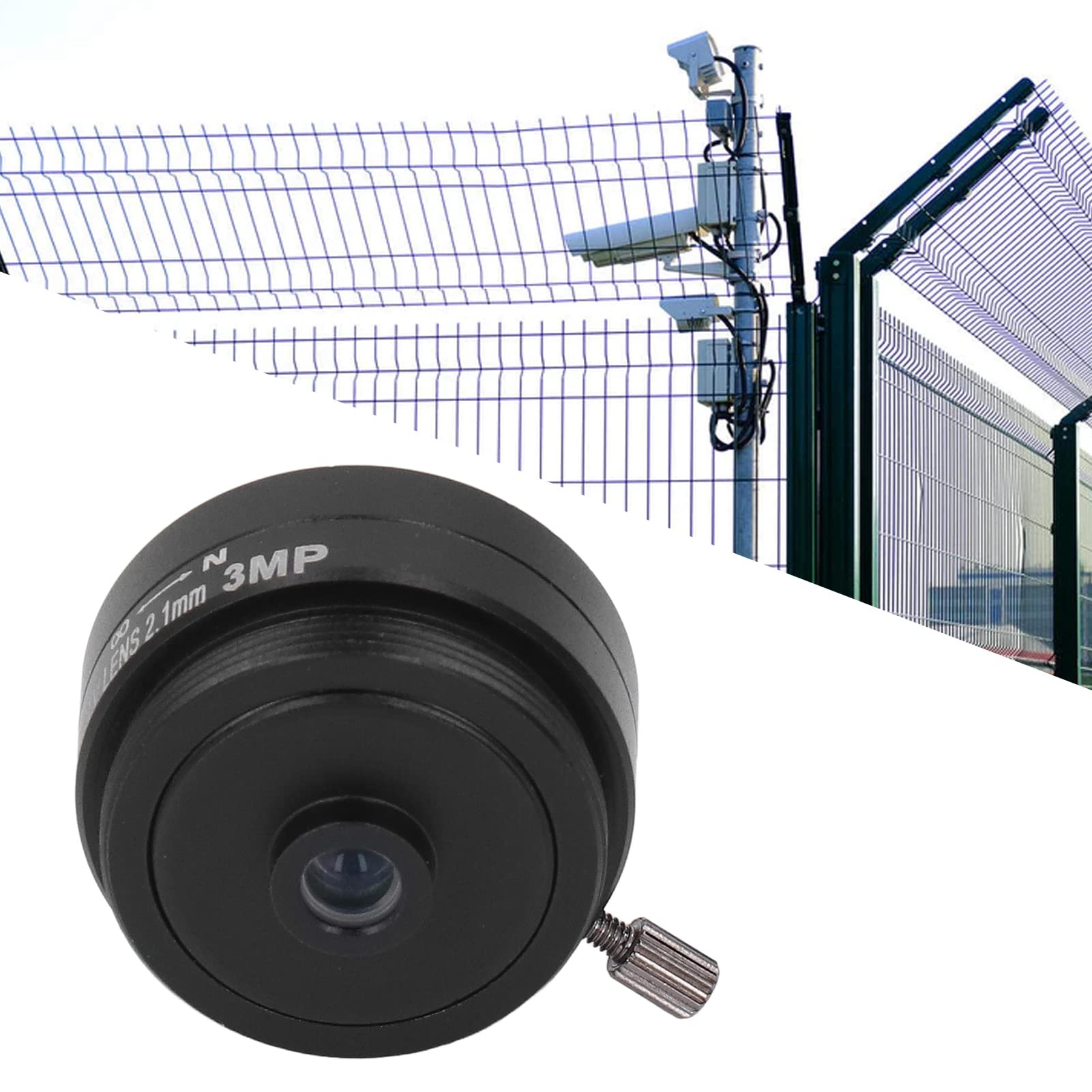2.1mm 3MP CS Mount Lens, Wide Angle CCTV Camera Lens for Home Security Cameras (Black) - Image 3