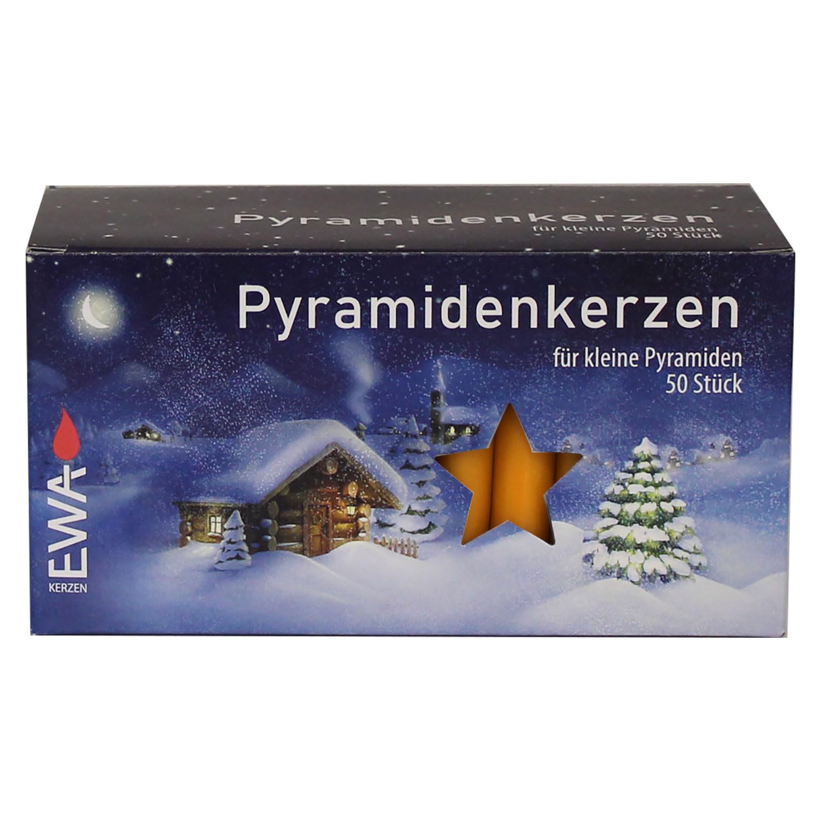 16er Pack Pyramidenkerzen klein, Natur ca. 14 x 74 mm (16 x 50 Stück), Weihnachtskerzen, Adventskerzen, Christbaumkerzen, Baumkerzen, Kerzen