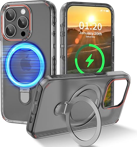 Flodsw Funda invisible para 15 Pro Max, funda magnĂ©tica translĂşcida para iPhone, compatible con MagSafe protecciĂłn militar contra caĂdas Flodsw Funda invisible para 15 Pro Max, funda magnĂ©tica translĂşcida para iPhone, compatible con MagSafe protecciĂłn militar contra caĂdas