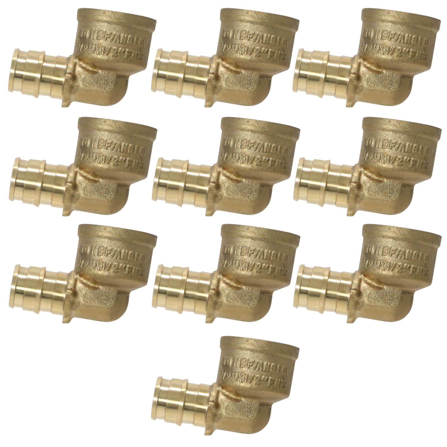 10 piezas de codo hembra XFITTING de 0.5 pulgadas Pex A x 0.5 pulgadas, codo de expansión F1960