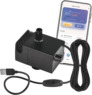EMOS - GoSmart Ersatzpumpe für smarten Katzenbrunnen inkl. Ladekabel und Schaumfilter - Pet Care Wasserpumpe geeignet für GoSmart Wasserbrunnen EMOS H6102 - schwarz