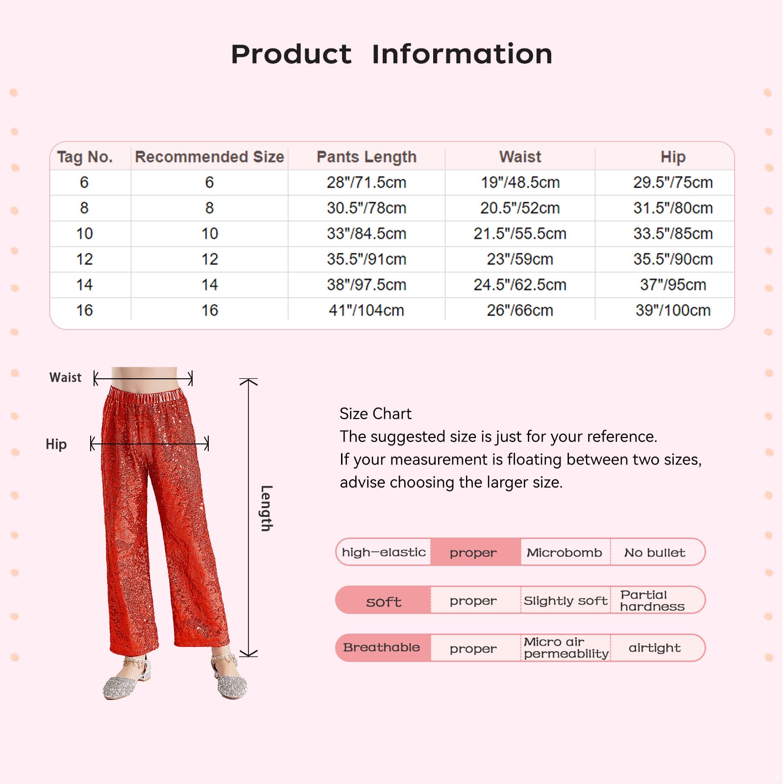 MSemis Bambina Pantaloni di Paillettes Glitter Pantaloni Lunghi da Ballo Latino Tango Danza Moderna Jazz Ragazza Pantaloni da Ballo di Strada Hip Hop Discoteca Dancewear