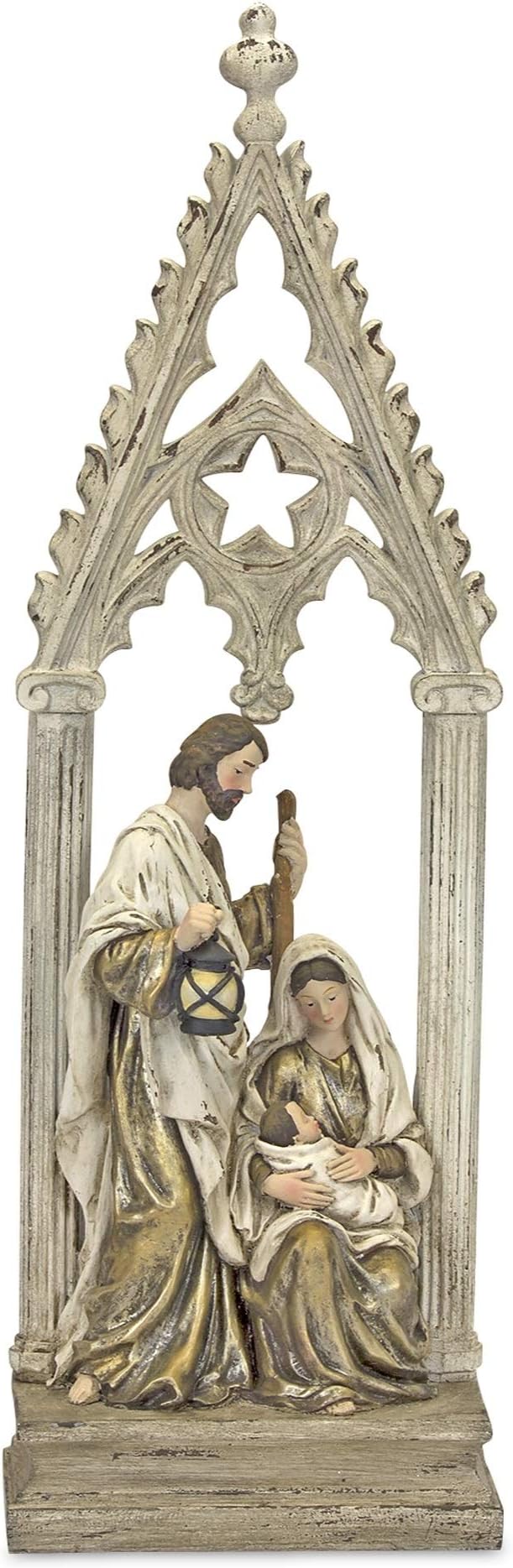 Melrose Holy Family with Arch 23.25" Resin, Holy Decoration Stable Nativity Scene Collectable Déco