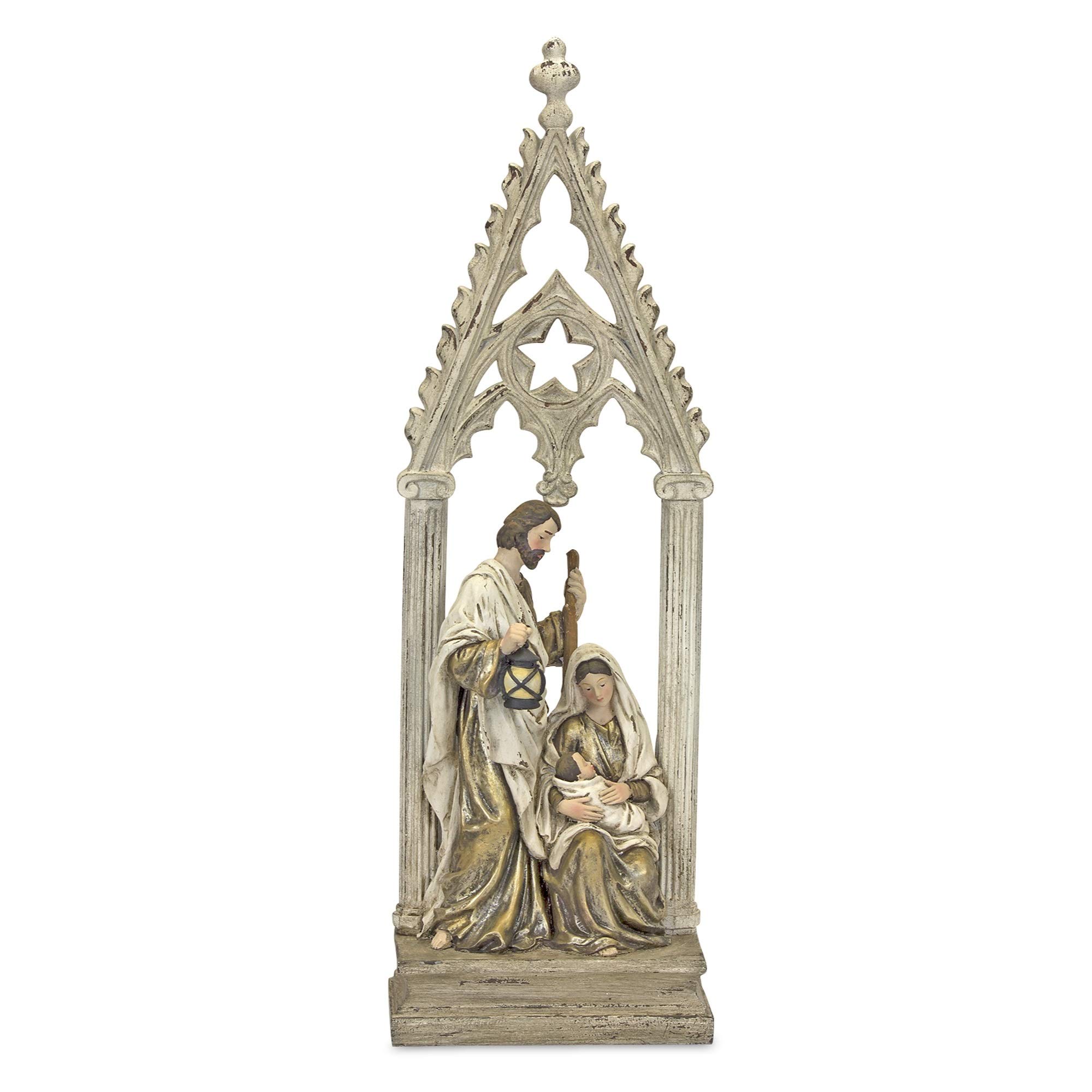 Melrose Holy Family with Arch 23.25" Resin, Holy Decoration Stable Nativity Scene Collectable Déco