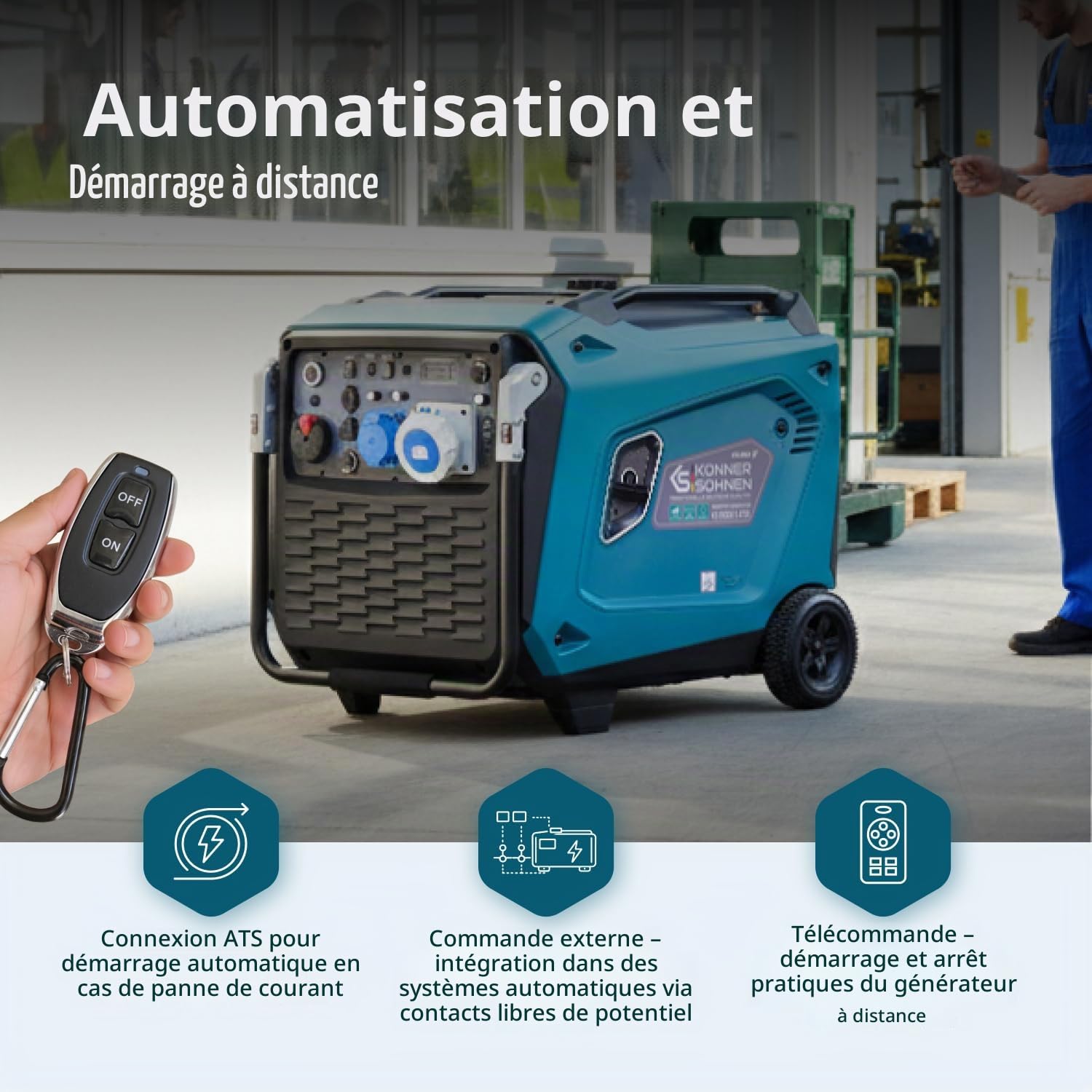 Könner & Söhnen KS 9500iE S ATSR Générateur onduleur à essence 9000W