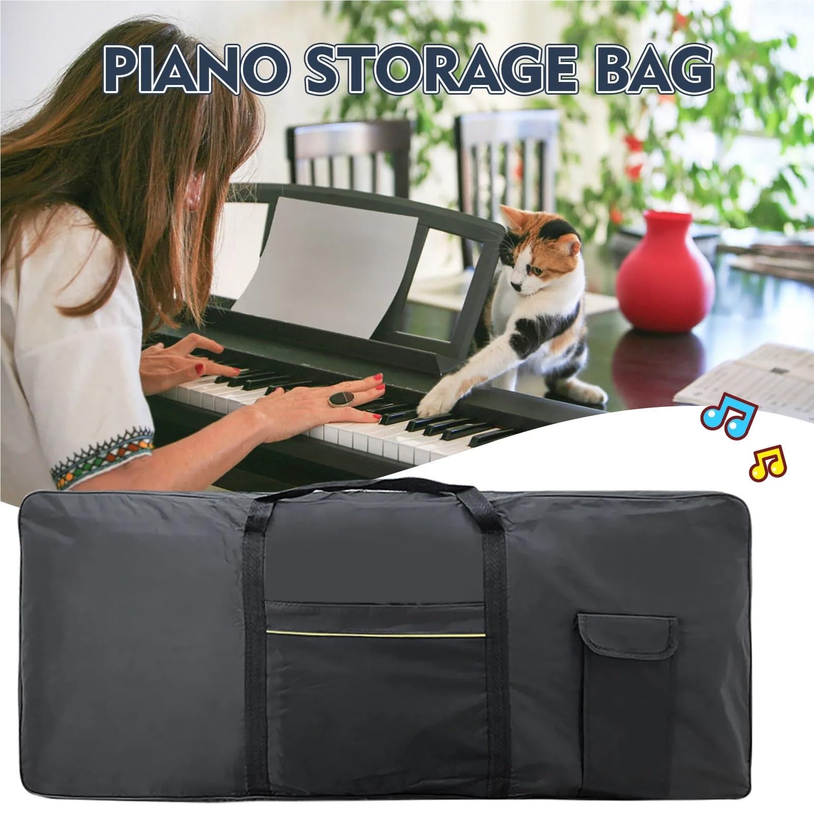 Sac for clavier 61 touches, étui de protection, épais rembourré, Portable, étanche, résistant aux chocs, for orgue électronique et Piano
