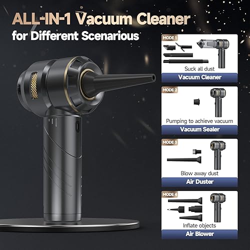 Miniatura 3 de Aspiradora portátil inalámbrica para automóvil, aspiradora de mano plegable con motor sin escobillas, mini aspiradora de mano de alta potencia de