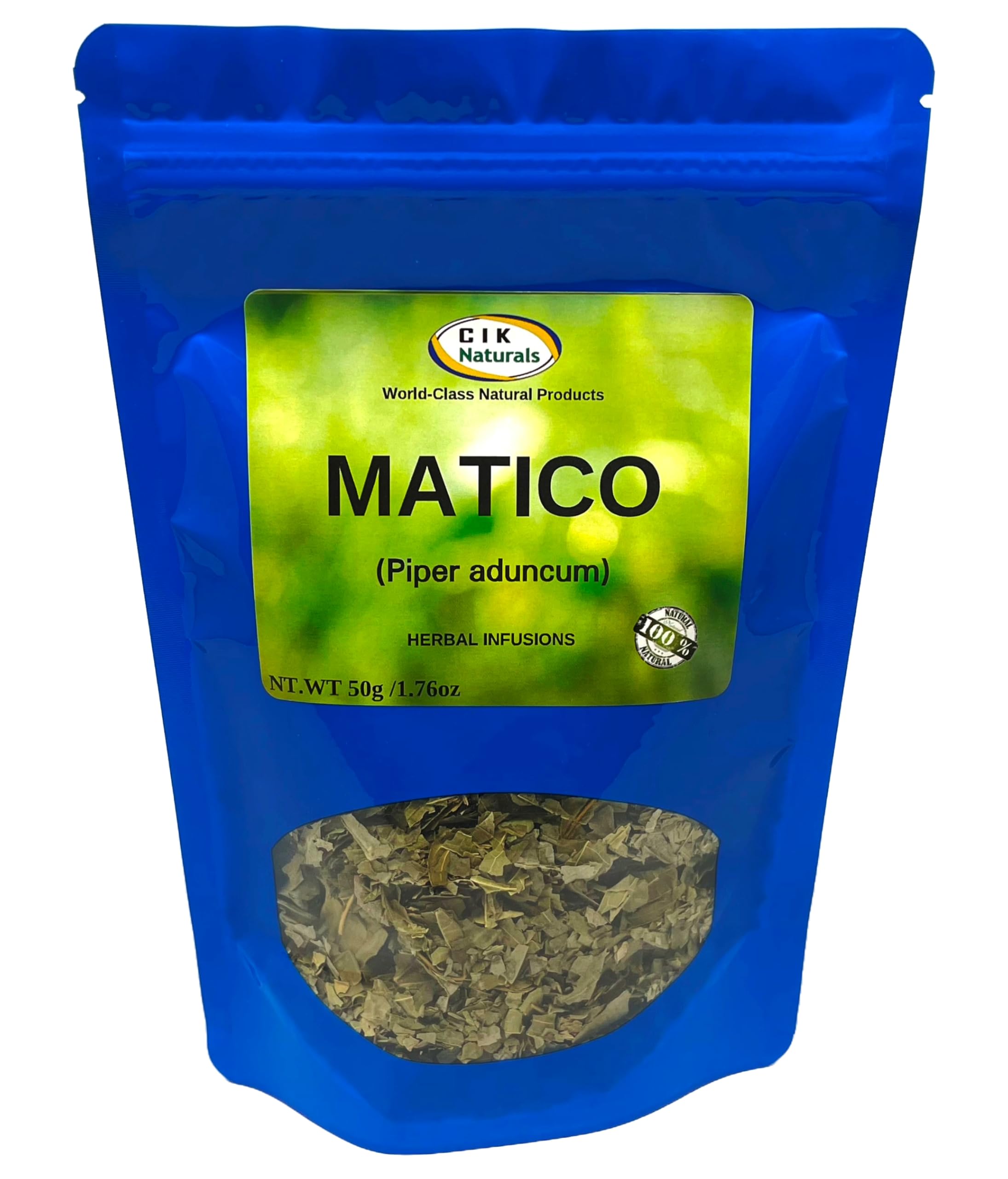 CIK Naturals Matico Herbal Infusion Tea-Piper aduncum Zip lock bag Value size (50g)