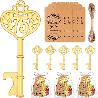 VZCBZC 50Pcs 75th Key Bottle Opener for 75th Birthday Party Favors 75th Wedding Anniversary Souvenirs Gifts for Guests,Party Decorations (75)