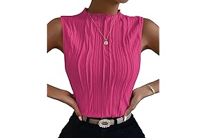 Womens Summer Textured Tank Tops: Sleek, Slim, and Chic for Hot Girl Summer
