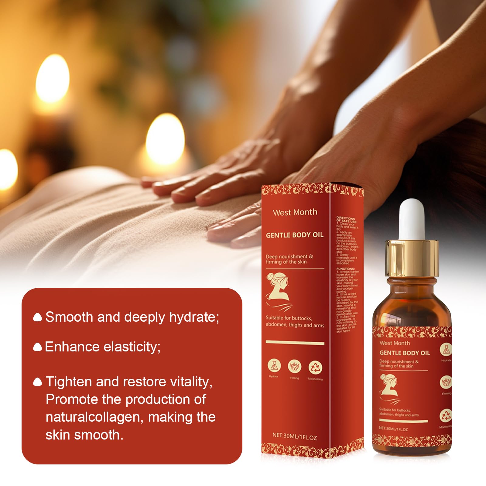 3 PCS Magic Body Oil Glow Essence Magic Luxury Body Oil for Arms and Chest Hydrating Cellulite Body Tightening Lotion Hydrates Skin for Women After Shower - Image 4