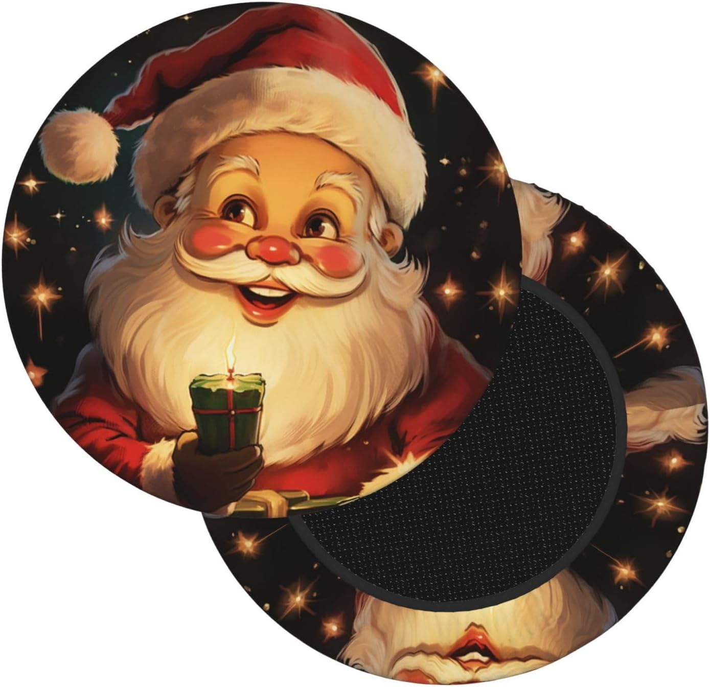 Bar Stool Cover Round Elastic Stool Cushion Covers Merry Christmas Bar Chair Cover Washable Stool Cushion Slipcover Stretch Stool Seat Covers for 12-14 Inch Chair