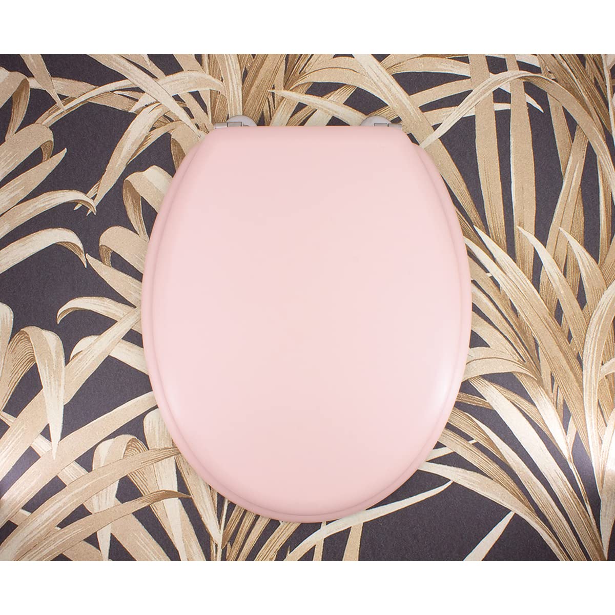 Gelco Design Dolce - Tapa para Inodoro, Madera Molde, Rosa, 44 x 37,5 x 5,5 cm