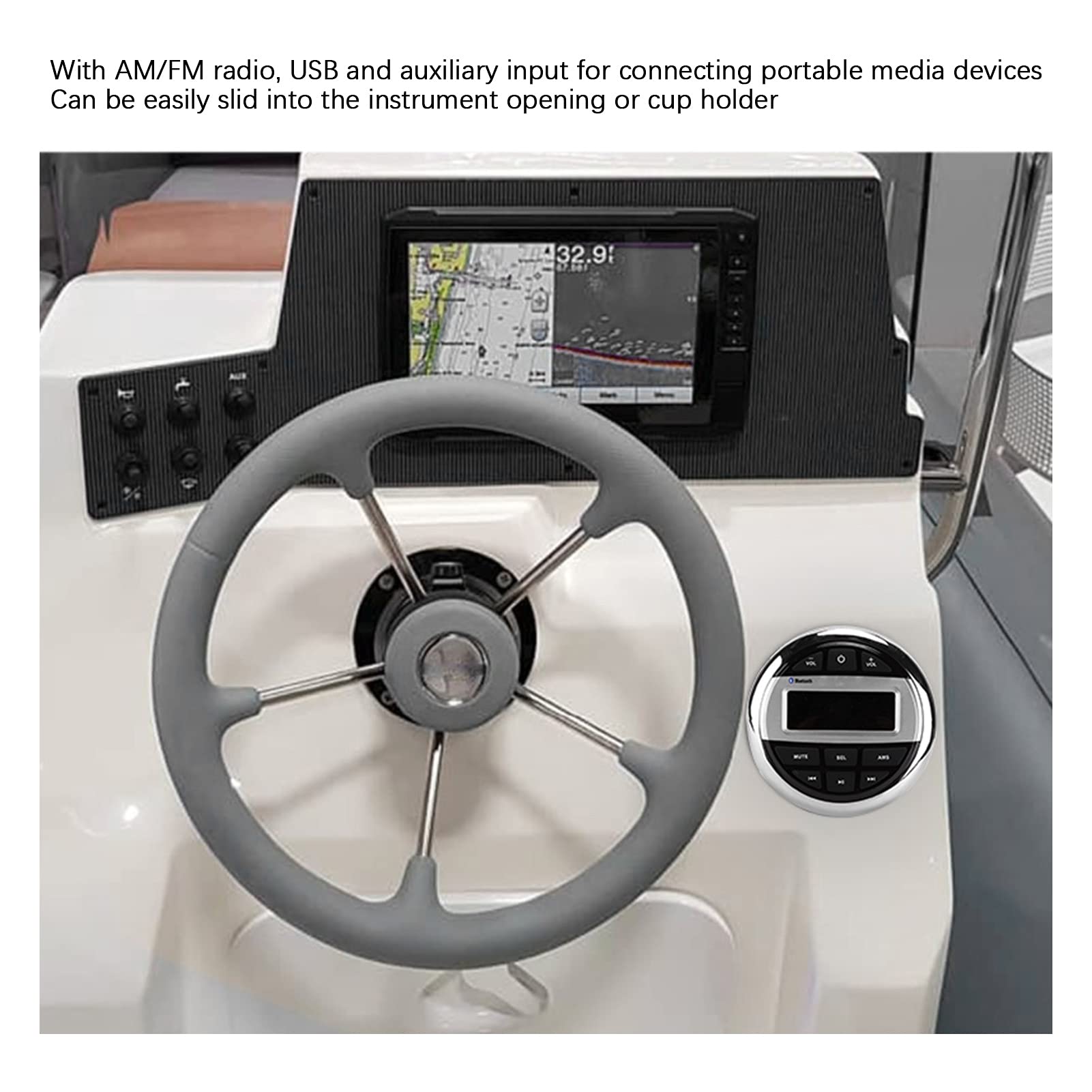marine radio bluetooth,Marine Radio Bluetooth,Tbest Schiffs-Yachtteile,Marine-Bluetooth-Lautsprecher,Mp3-Player,Wasserdichtes Schiffszubehör Für Badezimmer,Saunaraum