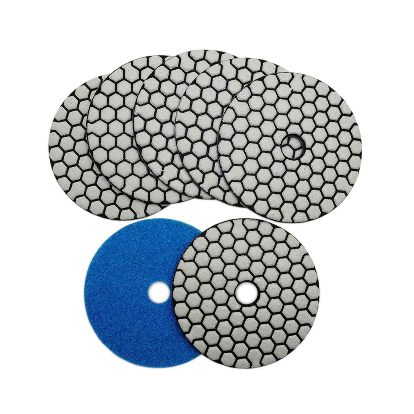 7 Uds 4 Pulgadas #50 B Almohadillas De Pulido De Diamante Seco Diámetro 100MM Disco De Molienda Flexible De Diamante De Unión De Resina