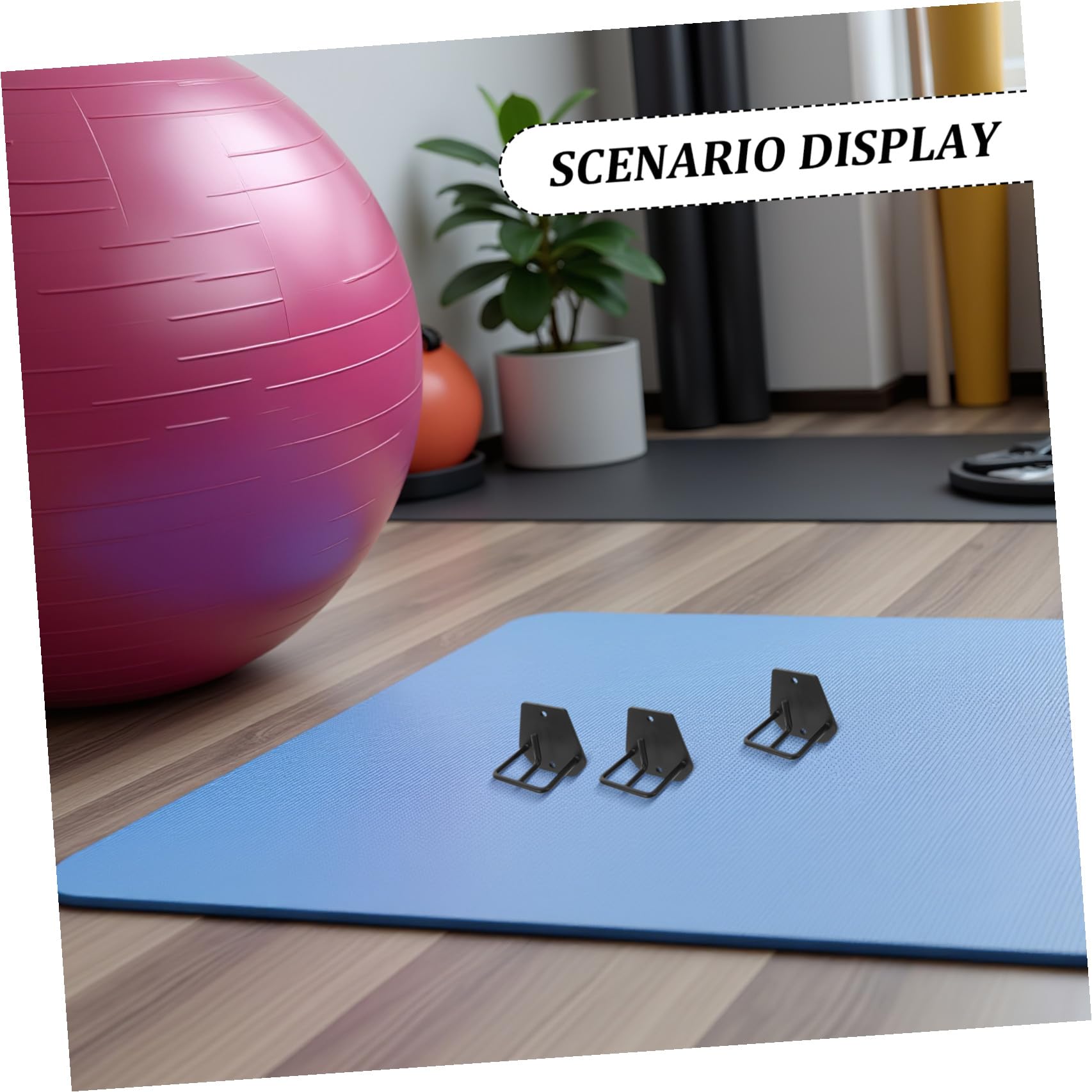 Gatuida Anclaje de Pared para Banda de Resistencia 3 Unidades Sistema Ajustable Soporte Seguro para Entrenamiento de Fuerza en Gimnasio y Fitness en Casa