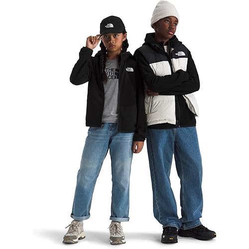 THE NORTH FACE Teen Glacier Lightweight Full Zip Hooded Jacket | 3 Piece Hood With Secure-zip Hand Pockets