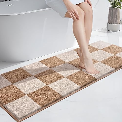 Miniatura 24 de PURRUGS Alfombra de baño antideslizante, lavable a máquina, de 20 x 30 pulgadas, súper absorbente y de secado rápido, extra suave y afelpada