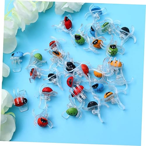 Miniatura 2 de YARNOW 60 piezas de 6 clips de soporte de orquídea para decoración floral, clips en forma de mariquita, clips fijos para jardinería, clips fijos de