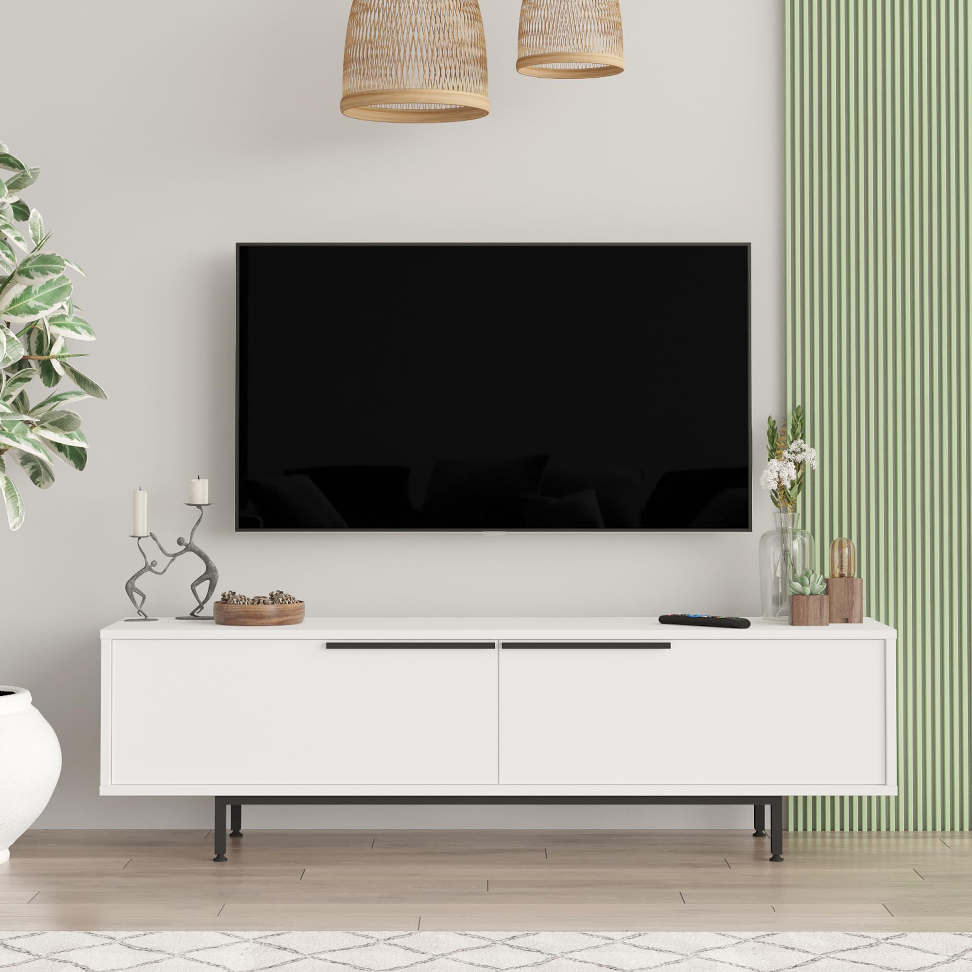 Bneghittino TV a Pendolo 2porte Mobile Storage White - Dettaglio