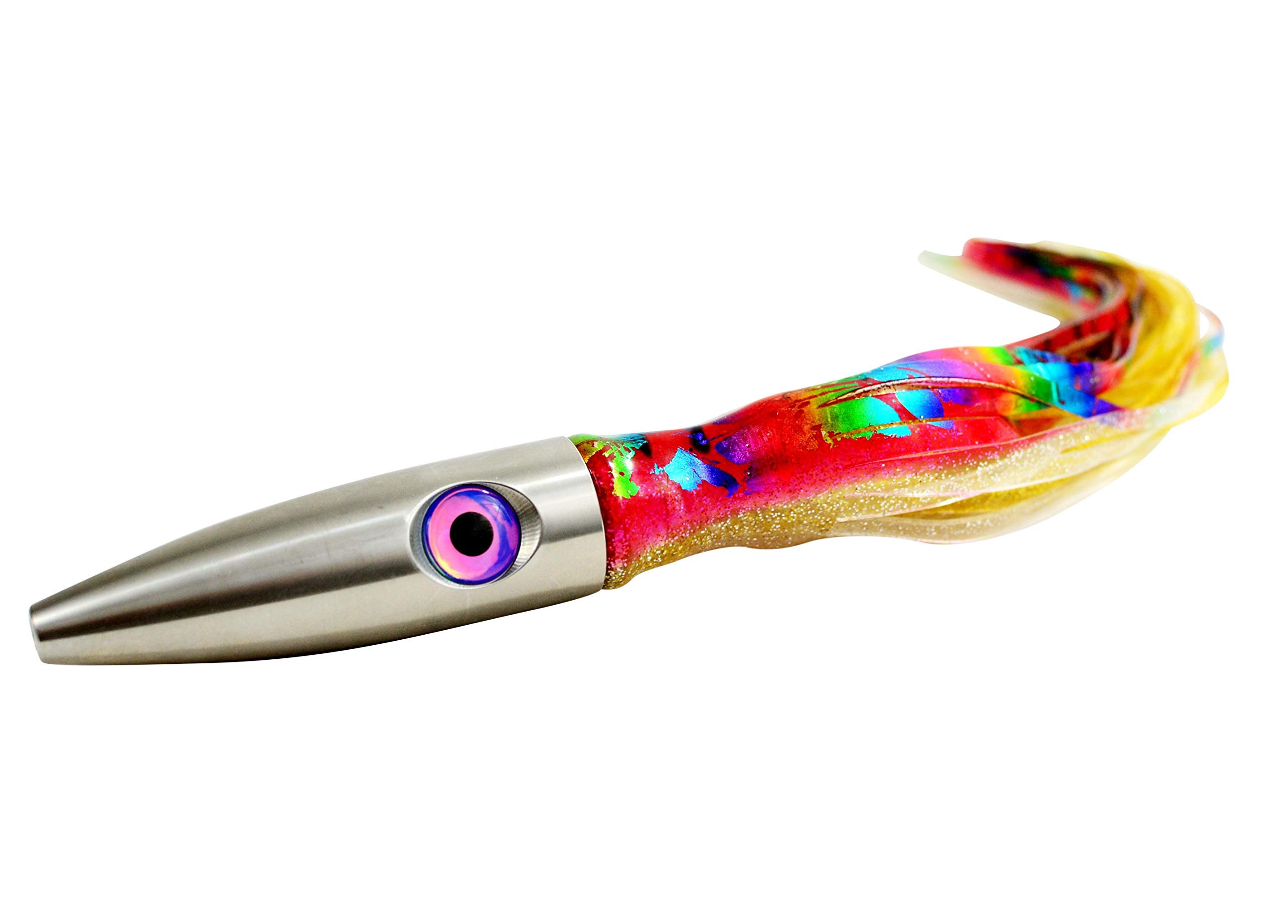 MagBay Lures Large El Plomero Wahoo Lure Non-Rigged, 16-Inch 17oz Head Plomero (Red)
