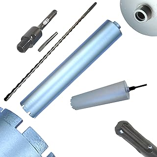 Diamond Core Drill Bit for Concrete 1 1/2 in x 16" Long with SDS PLUS Adapter for SDS Drills with TCT Pilot Drill with Drift 5/8-11 UNC Thread 38x400mm Wet or Dry Cut Concrete Brick Cement Block Masonry Products