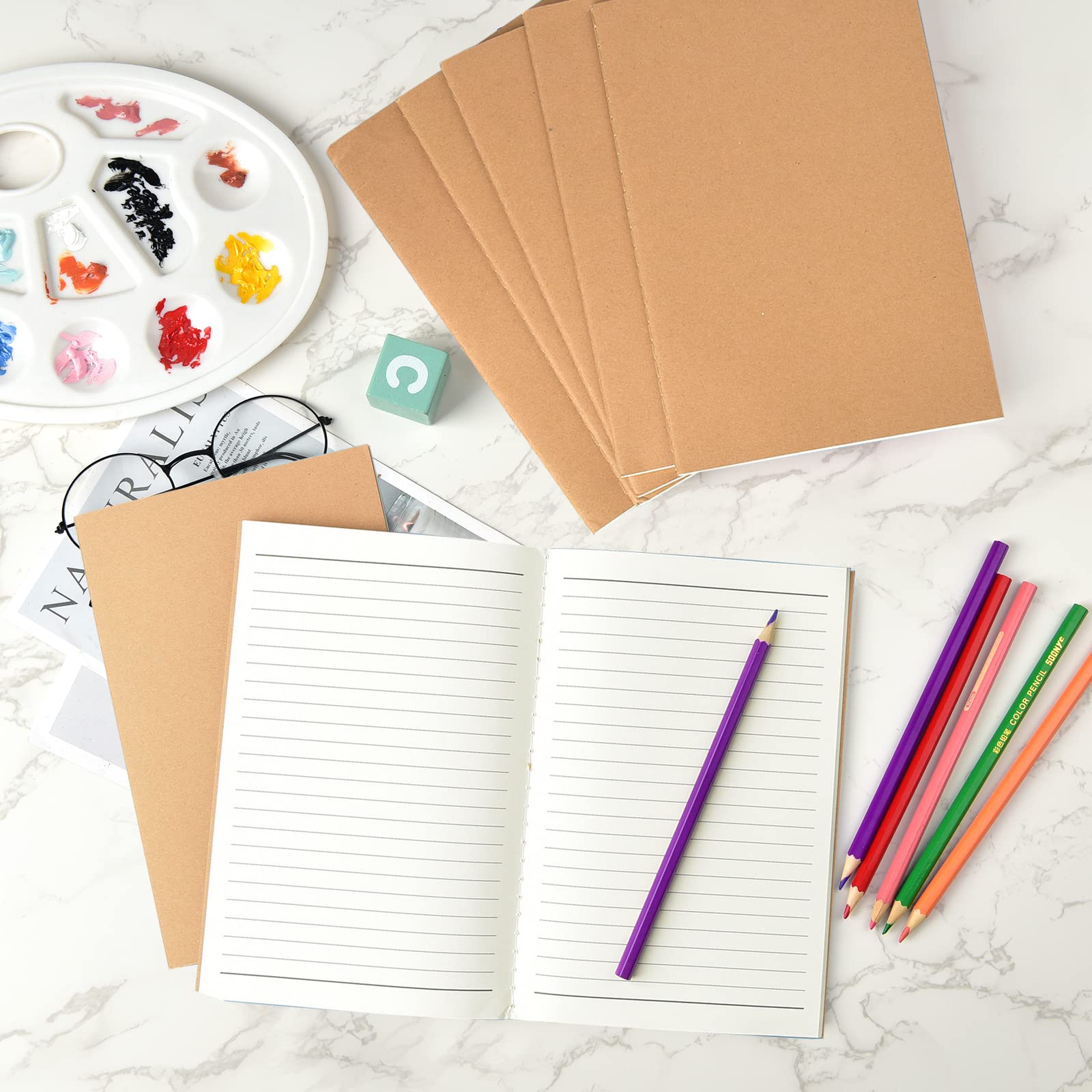 Coopay Cuaderno diario de viaje a granel, cuaderno planificador para viajeros, estudiantes, oficina (A5, 48 piezas)