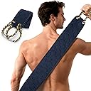 Exfoliating Back Scrubber with Handles, 38.5 Inch Double-Sided Back Exfoliator Body Scrub Towel, Exfoliating Washcloth Bath Tool for Use in Shower, Back Washer to Deep Clean Your Skin for Men & Women