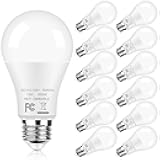 12-Pack A19 LED Light Bulbs, 100W Equivalent Bulbs, 13W 5000K Daylight White LED Bulbs with Standard E26 Medium Base, Super Bright 1500 Lumens, CRI85+, No Flicker Non-Dimmable Bulb for Lamp