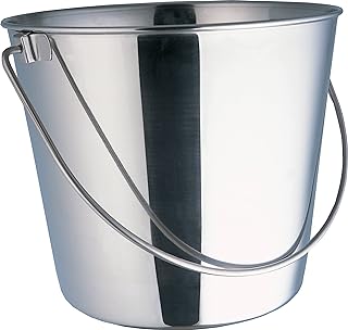 Indipets Heavy Duty Stainless Steel Pail, 2 Quart, 6.1" x 5.8" x 6.1"