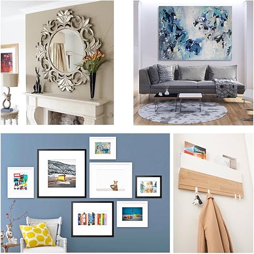 Miniatura 5 de BIGTEDDY - Kit de accesorios para colgar cuadros de 4 pulgadas, clips de aluminio en Z para colgar fotos, estante de fotos y gabinete (4 pares)