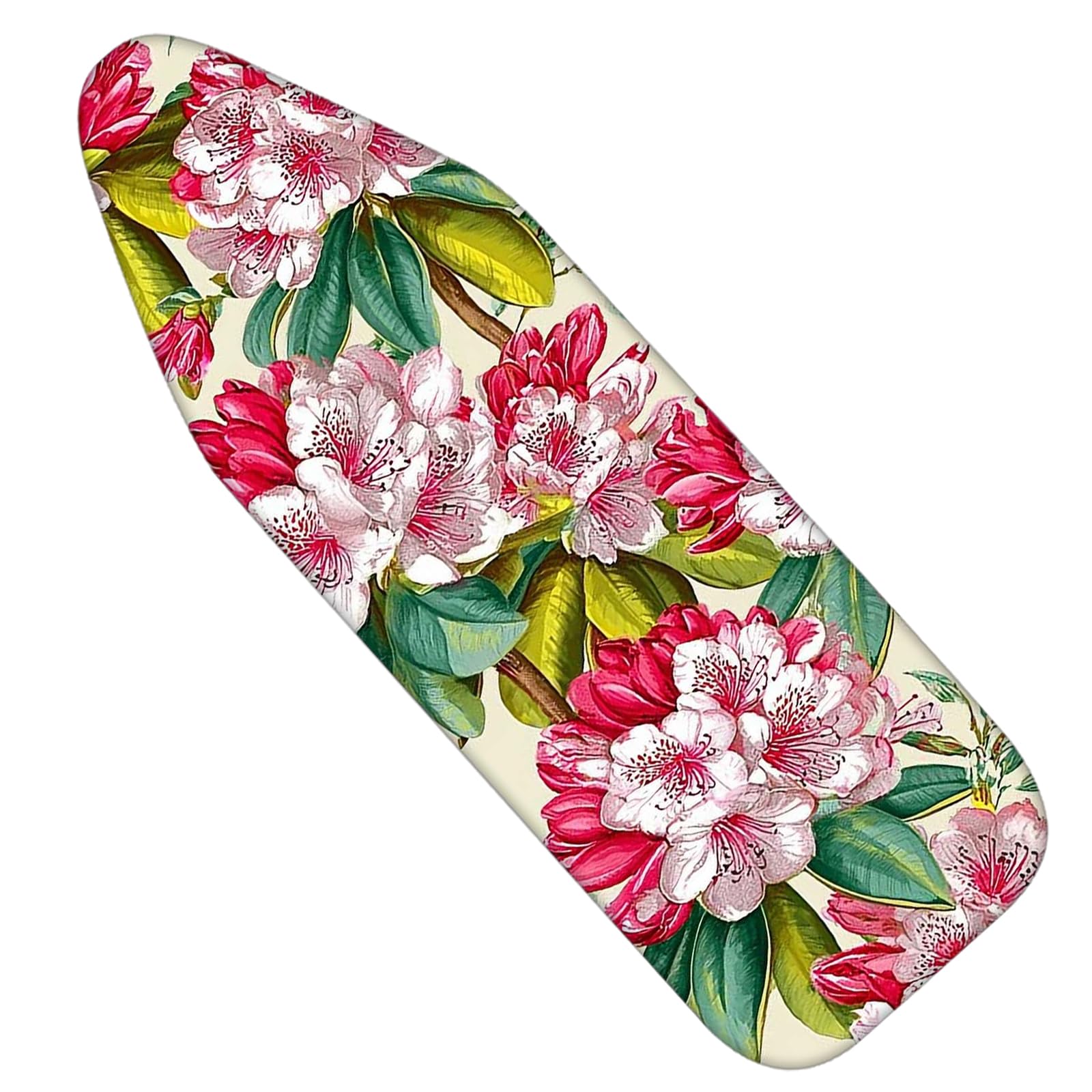 Nuxovilar Red White Floral Ironing Board Cover 15x54 Polyester | Iron Pad Scorch Guard laundry helper protective board shield home laundry room craft studio (Red White)