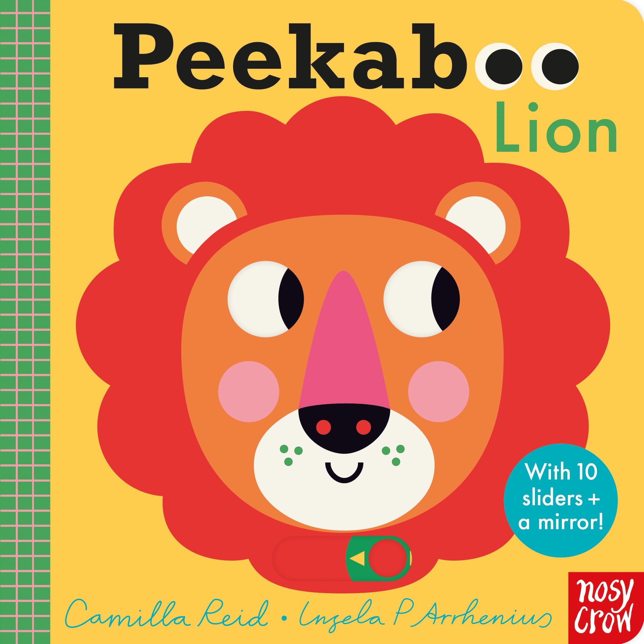 Nosy Crow Peekaboo Lion - Board Book - Interactive - Sliding Mechanisms - 1 Pack