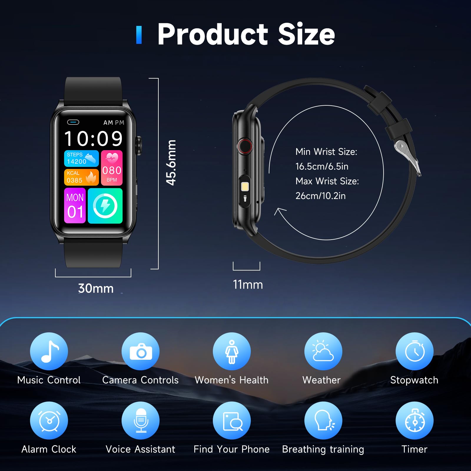 Marsyu 2025 Montre Connectée Homme avec Appel Bluetooth,1,57" Montre Intelligent avec Lampe de Poche LED,120+ Modes Sportifs Moniteur de Sommeil Podometre Bracelet Intelligente pour Android iOS
