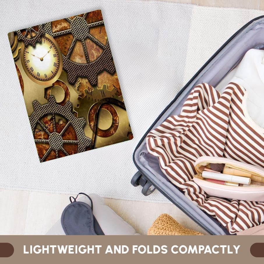 Miniatura 6 de 3D Rose Steampunk Relojes Gears en toalla de mano con diseño dorado, 15 x 22 pulgadas