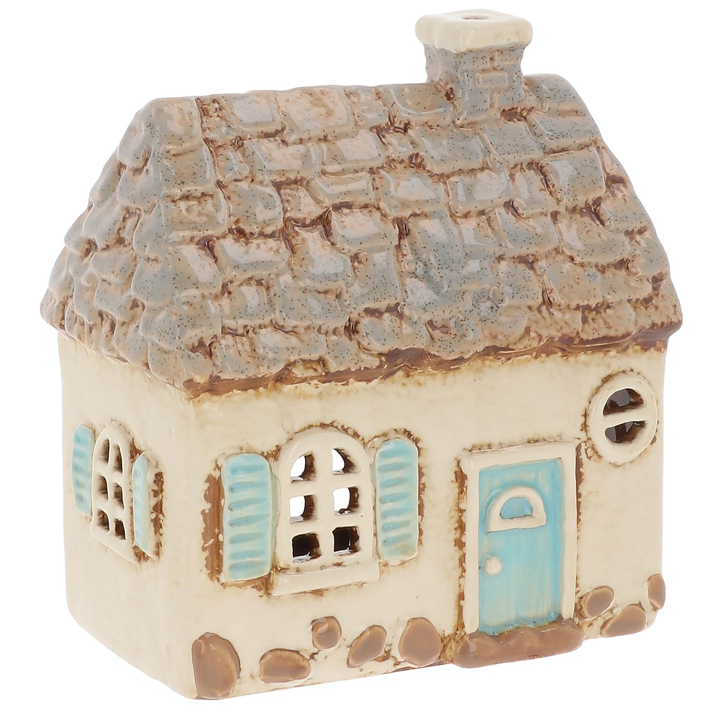 Shudehill Giftware Village Pottery Garden House Tealight Collection - Pebble, Thatch, Slate and more Designs! (Pebble House)