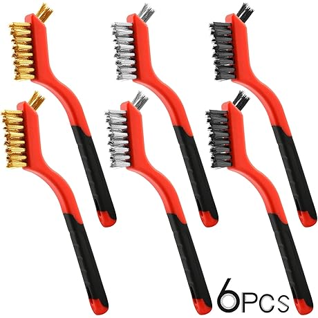 Complete Wire Brush Set [Brass/Steel/Nylon]- Abrasive Brushes for Efficient Rust Removal
