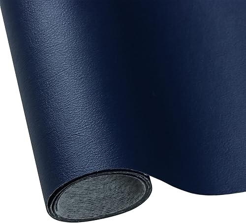 Miniatura 7 de Hojas de cuero sintético para manualidades, un rollo de superficie lisa mate, hojas de tela de cuero sólido de 12 x 53 pulgadas (11.8 in x 53.1 in)