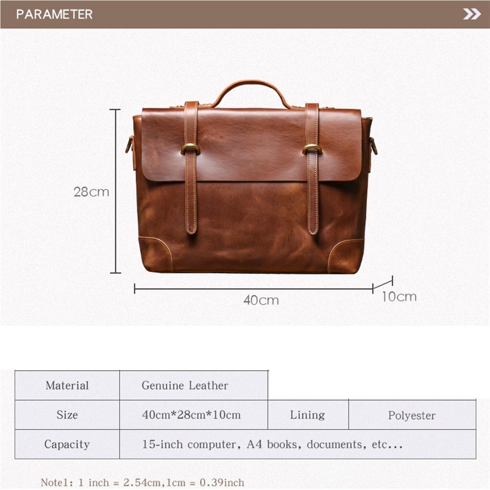 Borsa Per Pc Portatile Valigetta in pelle Borsa da uomo classica a tracolla di lusso Borse for computer ufficio for laptop 15 pollici