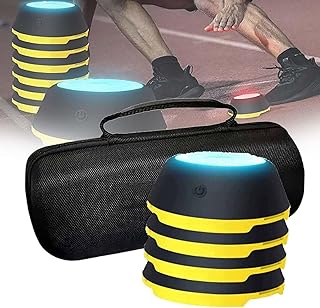 GIZMIT Flash Reflex and Agility Reaction Speed Training Light Basketball Football Boxing Physical Rehabilitation of Training System, Suction Cup & Strap Fixation,4lights