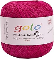 Vista 115 de Golo - Hilo de ganchillo tamaño 30, hilo de colores para hacer encaje 310