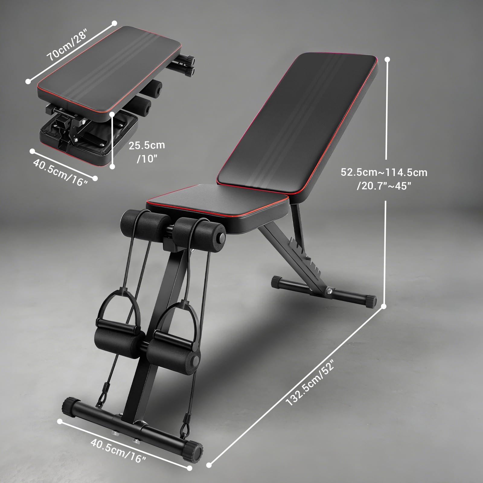 Banc de musculation Réglable pour Salle de Sport à Domicile, Certifié pour une Charge Maximale de 200 kg, Pré-assemblé à 98%, Banc Musculation Pliable avec 7 Positions