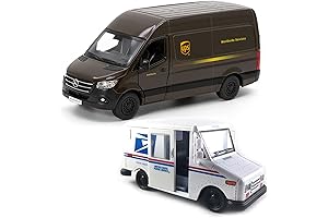 UPS Mercedes-Benz Sprinter + United States Postal Mail Truck Grumman LLV 5...