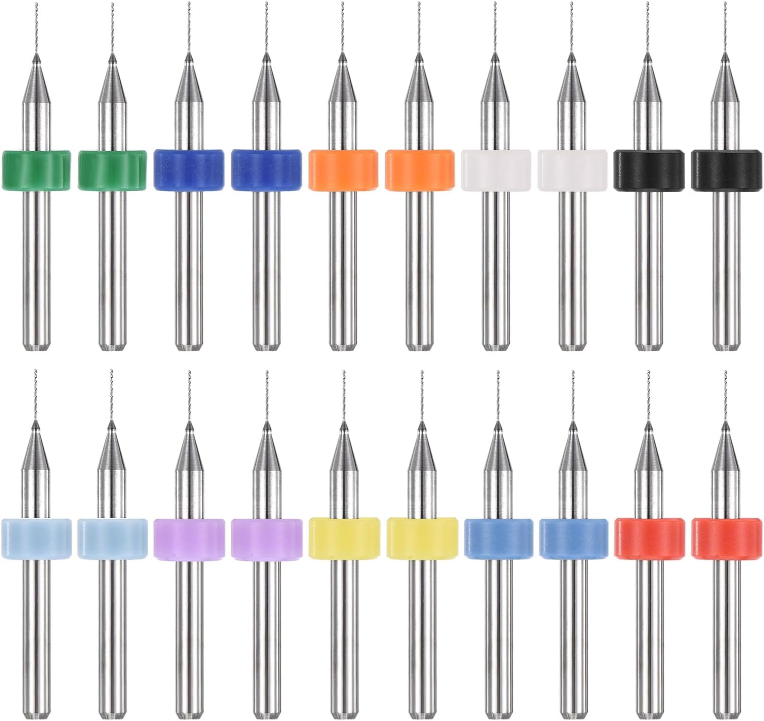 PATIKIL 20 Pack 0.35mm Micro Drill Bits 1/8" Shank Carbide Tungsten Steel 135° Mini Small Bits Print Circuit Board Drilling Tool for CNC Engraving Precision Machinery