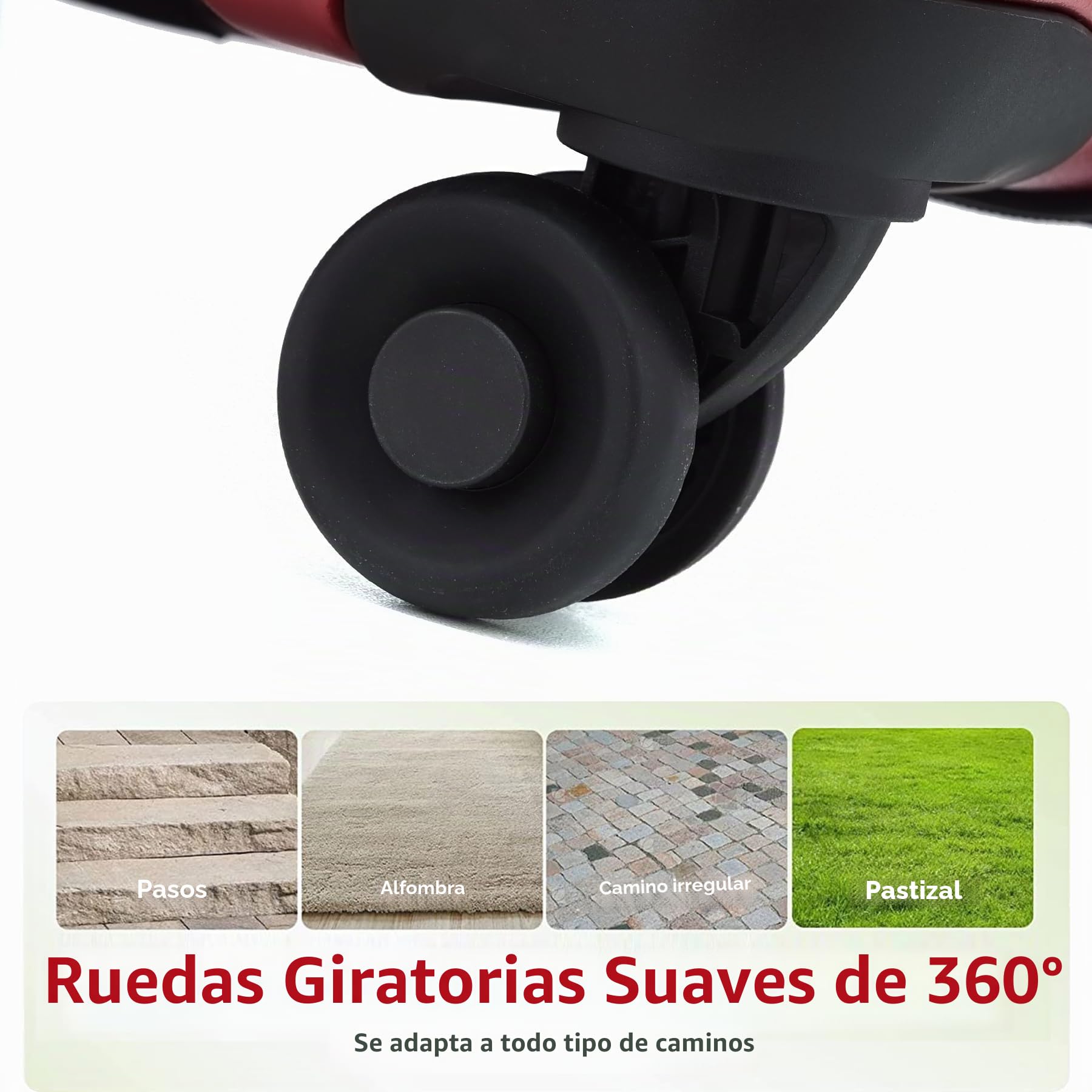 TydeCkare Juego de Maletas de 3 Piezas (20/24/28), Solo 20" con Bolsillo Delantero, Cabina de 55x40x20cm, Equipaje Facturado de 24"=66cm y 28"=76cm, Hardshell, Liviana, con Cerradura TSA, Burdeos