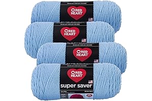 4-Pack Light Blue Craft Smart Yarn