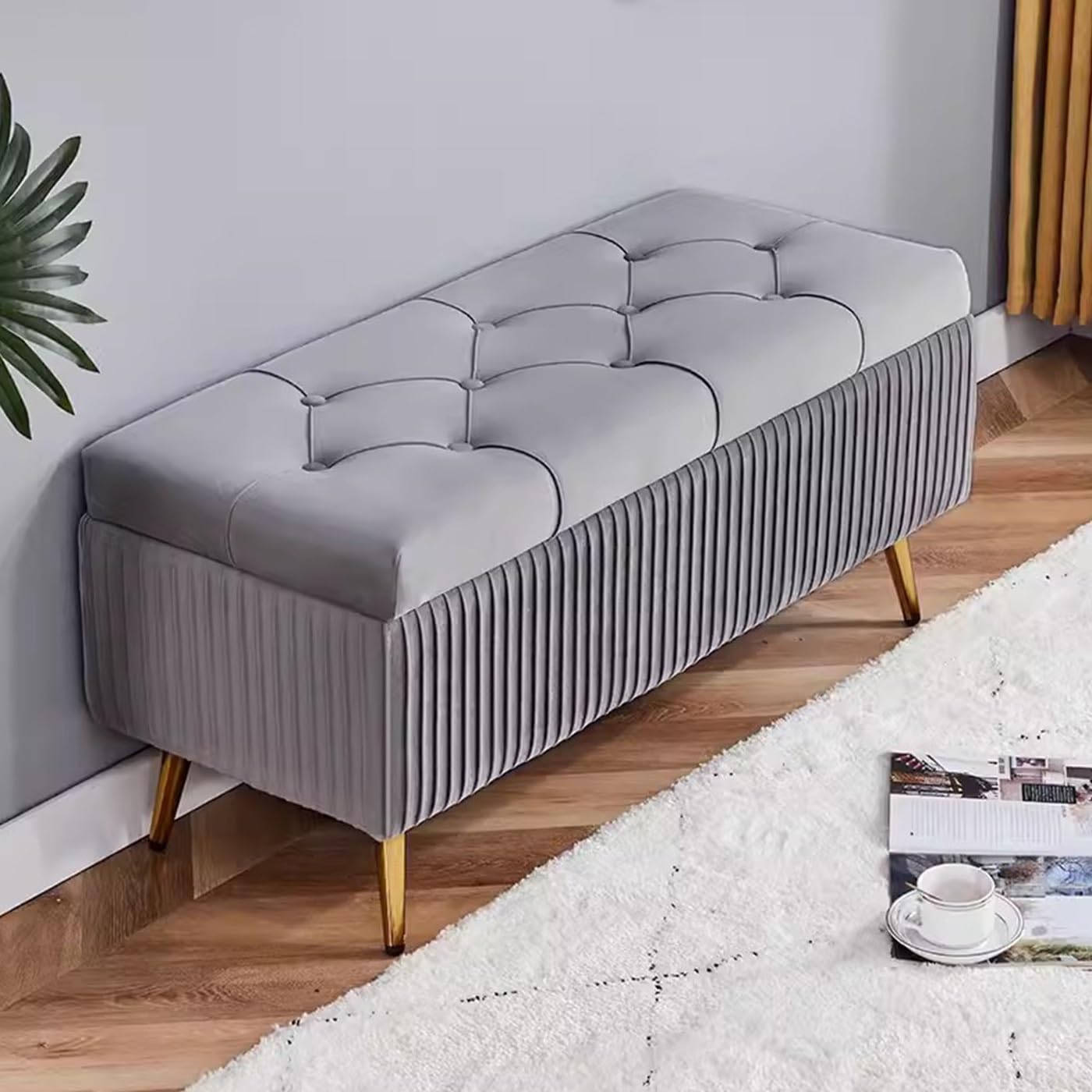 Repose-pieds élégant et rembourré parfait pour le salon moderne